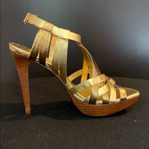 DVF Luxe Bronze Strappy Sandal!